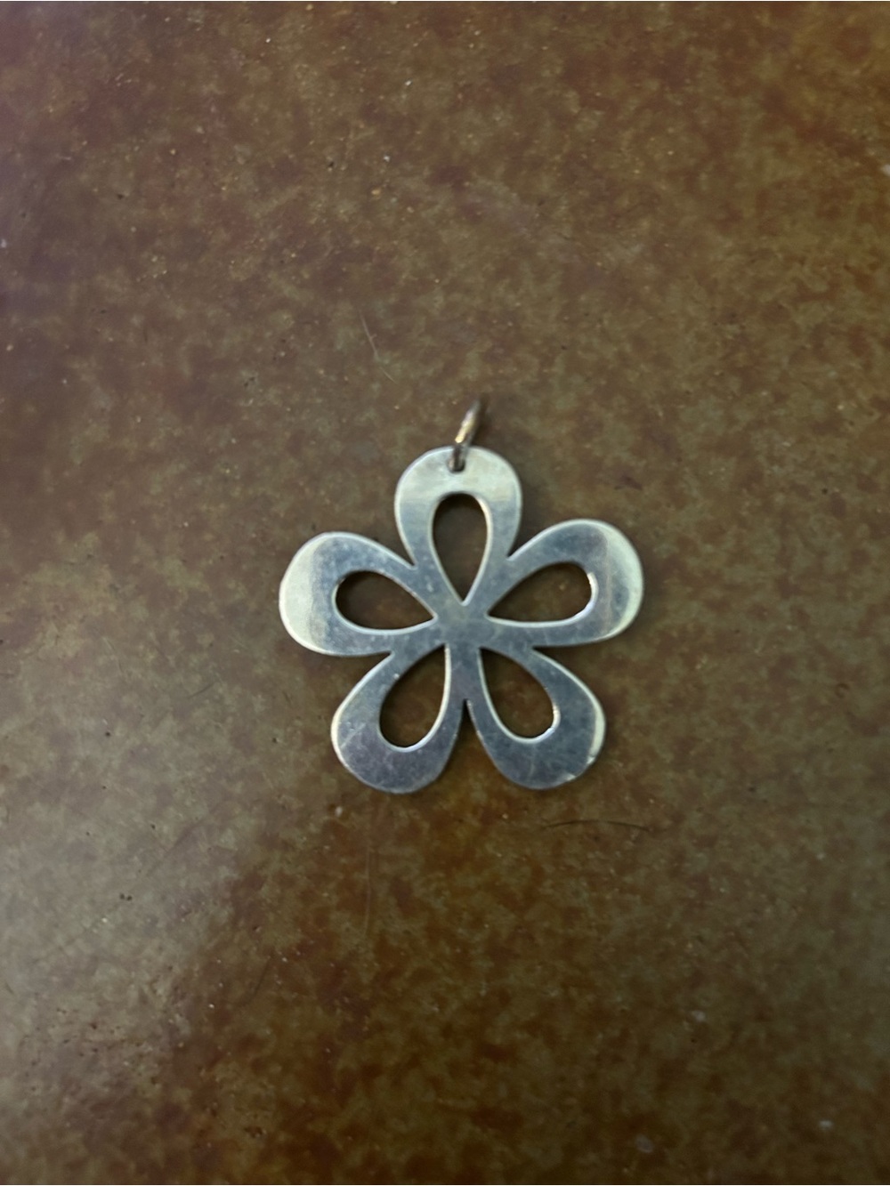 James Avery Silver Flower Cutout Pendant